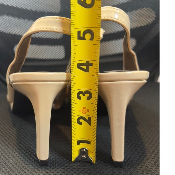 Life Stride Soft System Pumps Womens 10 Nude Patent Slingback Peep Toe NWOT - Picture 7 of 9
